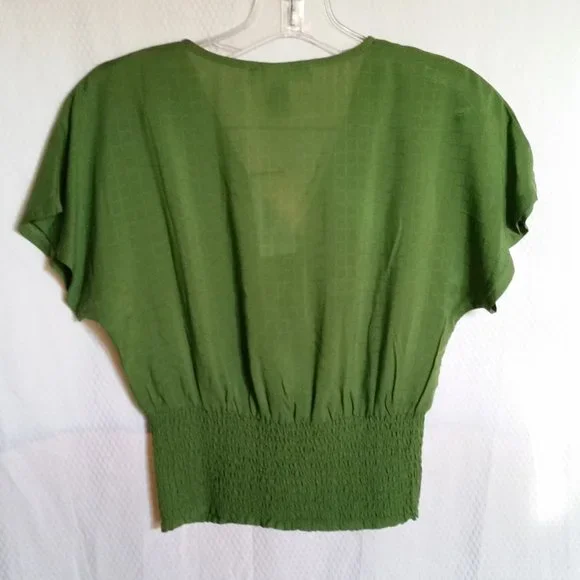 Planet Gold Cactus Explorer Emerald Green Dolman Short Sleeve size XS NW… - Picture 2 of 4